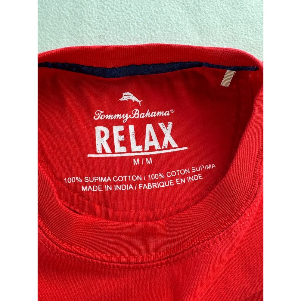 Tommy‎ Bahama RELAX Men's Red Supima Cotton T Shirt Size M - Picture 4 of 14